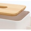 Tissue Box Holders Rectangular Bamboo Cap Tissue Cover Box Dispenser
