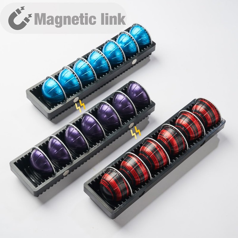 Coffee Pod Drawer Organizer for Nespress Vertuo Capsule,Nespresso pod holder,Magnetic