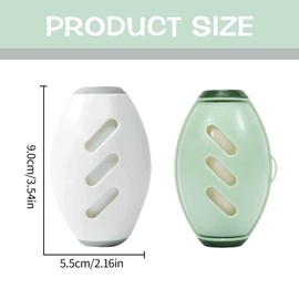 Yunova 2 Stück Wiederverwendbares Fusselrollen-Set - Waschbarer Tierhaarentferner mit selbstreinigender Basis, Anti-Rutsch-Griff, wiederverwendbare Kleberolle für Kleidung, Sofa, Teppich - Minzgrün