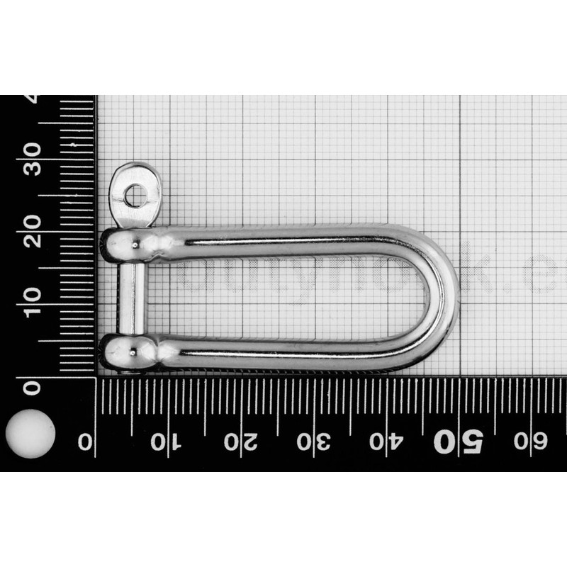 Dutyhook 5X50 Long D-Shackle With Captive Pin, Stainless Steel AISI