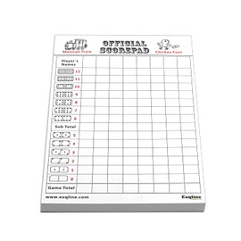 Exqline Mexican Train Score Pads, Dominoes Chicken Foot and Mexican Train Score Sheets 8.3'' X 5.5'' 70 Pages - Well-Made Large Size Paper Record Clearly and Easy to Read for Travel Gamenight