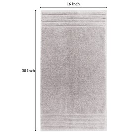 COTTON CRAFT Hand Towel - 4 Pack Super Zero Twist 100% Cotton Face Towels - Ultra Soft Absorbent Low Lint Durable Everyday Luxury Hotel Spa Shower Pool Gym Dorm -615 GSM - Oversized 16x30 - Light Grey