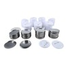 100 Set Pin Back Button Parts 2.3in Diameter Tinplate Plastic