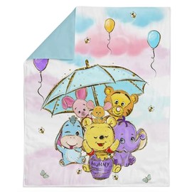 UNIQUE Winnie Bear Fabric Panel 29x39in, Quilting Panel, Baby Boy Quilt Panel, Cotton Baby Panel, Blanket Panel, Cotton Fabric Panel for Quilting