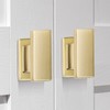 VEHCIL 20 Pack Square Brushed Brass Gold Cabinet Knobs,Single Hole