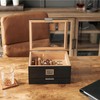 CASE ELEGANCE Glass Top Humidor with thick cedar, easy humidification