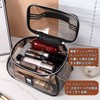 Siomlana 2 Pcs PVC Transparent Makeup Pouch Large Capacity Makeup