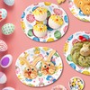 Lejof 50 Pcs Easter Oval Paper Plates -10" x 12"