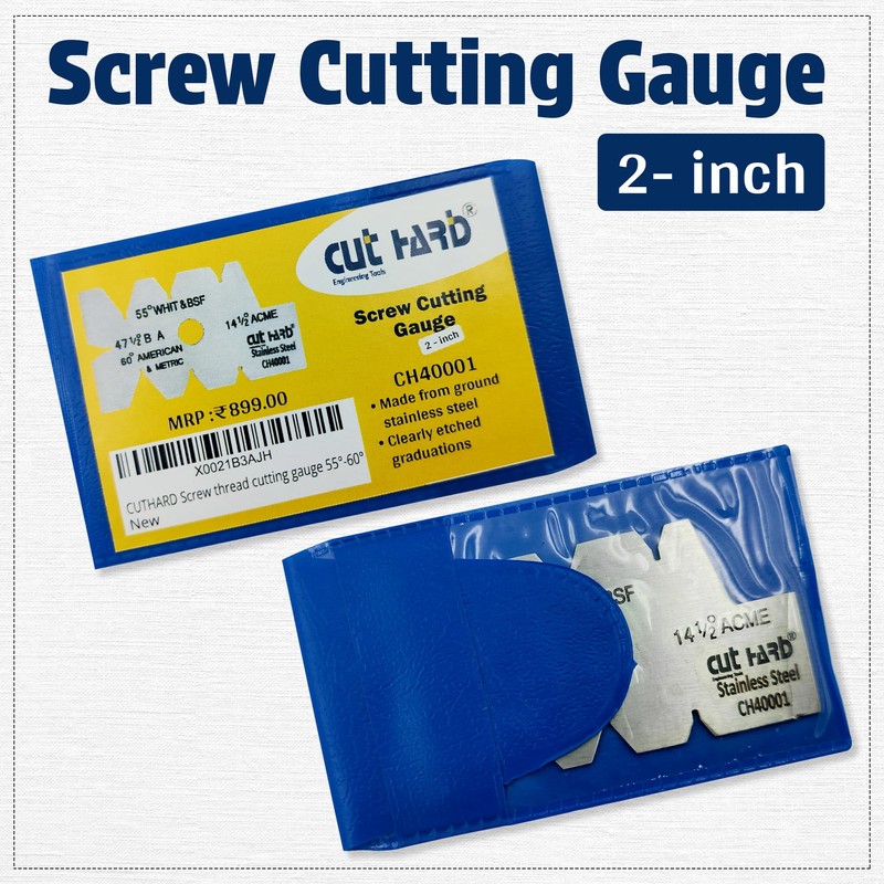 CUTHARD Cutting Angle Gauge Stainless Steel 55°-60° Metalworking Screw Thread