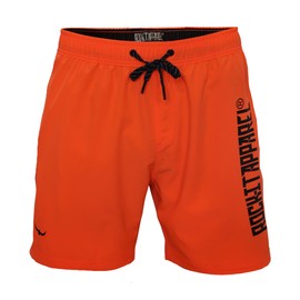 ROCK-IT Apparel® Men's Swimming Shorts Board Shorts for Beach Sea Surfing Sizes S-5XL Black, orange