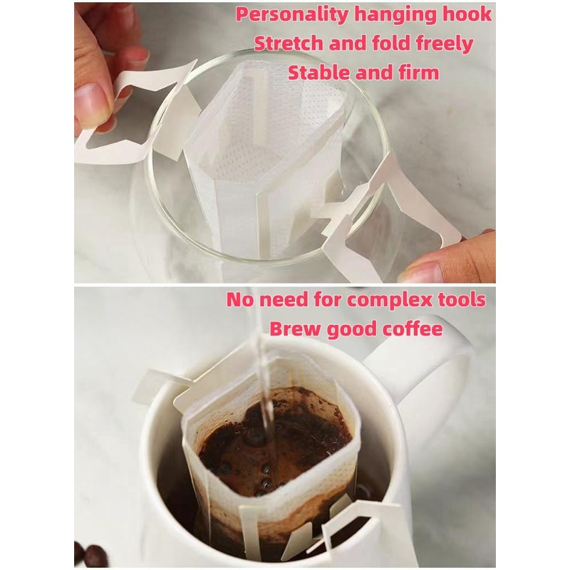Generic Single Serve Coffee Bags, 50 Count, White, Cone Shaped,