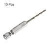 sourcing map 10pcs 1/4" Hex Shank Drill Bit 5/64" Gold