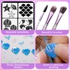 codree 26 Pcs Mermaid Scale Stencil Set, Mermaid Face Makeup