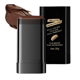 Portable Hair Dye Comb for Women Men - Waterproof & Sweat-Proof Hair Color Stick for Gray Hair Coverage - Convenient Easy Comb-In Hair Dye Stick for Quick Touch Up, Coffee Color, 20g