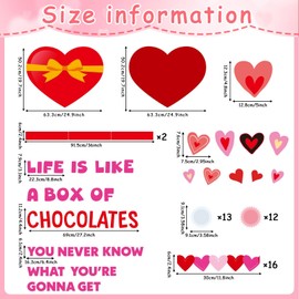 Valentine's Day Bulletin Board Decorations Valentine Chocolate Classroom Bulletin Board Set Sweet Chocolates Box Heart Photo DIY Craft Cutouts for School Classroom Office Door Wall Decor Supplies