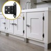 ANGSTROM 10-Pack Partially Exposed Cabinet Hinges, 180-Degree Self-Closing, Surface-Mount 3/8"