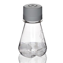 Eisco - Pack of 1, 125mL Sterile PETG Erlenmeyer Flask, Vented, Baffled Bottom, Gamma Sterilized, USP Class VI, Lab-Grade, Cell Culture, Mixing, Shaker Compatible