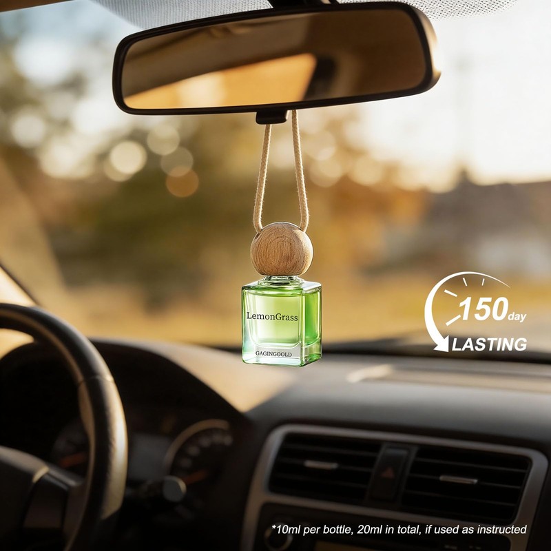 GAGINGOOLD Car Air Freshener Hanging 2 Pack, Lemon Grass Scent