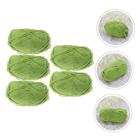 DOITOOL 5 Rolls Soft Cotton Yarn Comfortable Knitting String for DIY Crafts Breathable Crochet Line Flexible Weaving Material for Handmade Projects