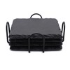 4 PCS Square Slate Drink Coasters Set, SIJDIEE 4 Inch