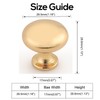 Mengico 1 Pack Kitchen Drawer Knobs Brass Gold,Solid Cabiinet Knob