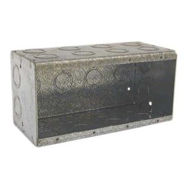 Electrical Box, Masonry, 89.8 cu in, 4 Gang