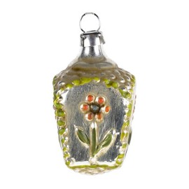 Marolin Mini Orn Basket Flower Orange MA2011061A German Glass Orn w/Gift Box