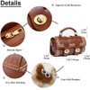 RTGGSEL Retro Vegan Leather Crossbody Shoulder Duffel Barrel Bags for