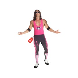 Morph Bret Hart Costume Adult, Bret the Hitman Hart Costume, WWE Costumes, Halloween Costumes Men, Large