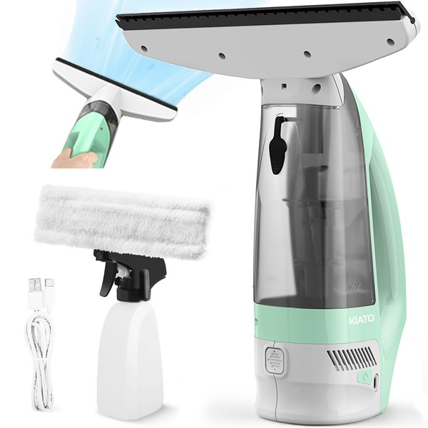 Window Vacuum Squeegee Cordless, Electric Window Vac, Rechargeable Window Cleaner