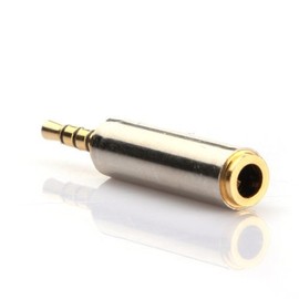 FamilyMall Water & Wood Gold 2.5mm Male to 3.5mm Female Stereo Audio Headphone Adapter Converter Jack