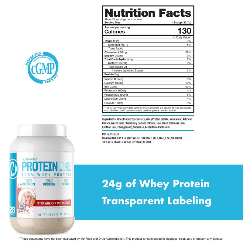 NutraOne ProteinOne Whey Protein Promote Recovery and Build Muscle with