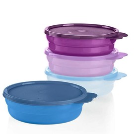 Microwave Reheatable Cereal Bowls 1 Set of 4 Airtight Lids Breakfast - Color: 1 set of 4 - Pink, Orange, Green, Teal