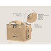 Pelli Lunch Squared JUTE Insulated Lunch Bag, Natural
