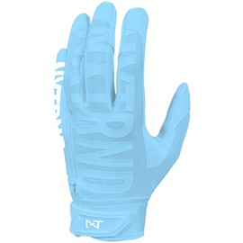 Nxtrnd G1 Pro Men's Football Gloves, Adult Sticky Receiver Gloves (Columbia Blue, Medium)