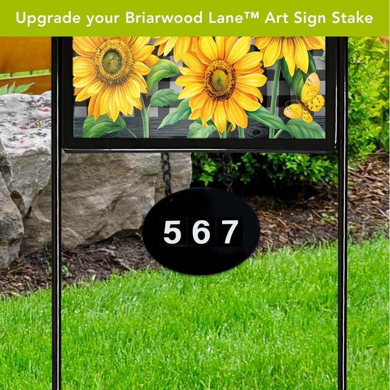 Briarwood Lane Metal Art Sign Hanging Address Marker