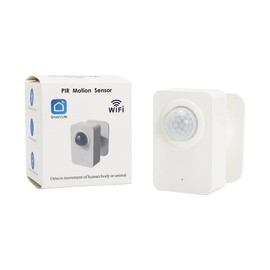 MincoHome WiFi PIR Motion Sensor for Alarm System and Smart Home Automation, Broad Detection Range, Compatible with Alexa and Google Assistant (White)