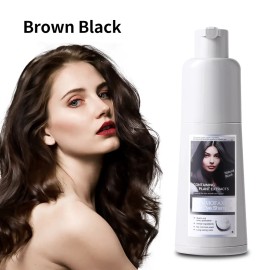 MoFaJang Hot Selling Natural Organic Fast Change Black Hair Dye Color Change Shampoo Hair Dye Shampoo Hair DyeVolume: 210ml, color: Brown Black