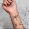 4 x 'Faded Jeans' Temporary Tattoos - Water Resistant, Skin-Safe,