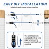 40FT Outdoor Clothesline Wire Rope System, Adjustable Steel Laundry Line
