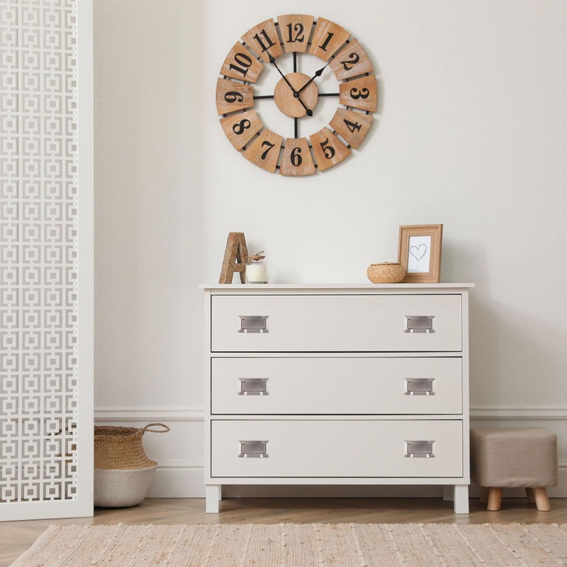 MOROBOR 4Pcs Nickel Pocket Doors Drawer Handle Flush Ring Pull,