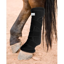 ICEHOF Cooling Gaiters Horse (Firm Hold) - Comfortable Outer Material - 2 Removable Ice Packs and Bandage Washable - Cooling Gaiters Also Protective Function - Cooling Bandage for Horses (Pack of 1)