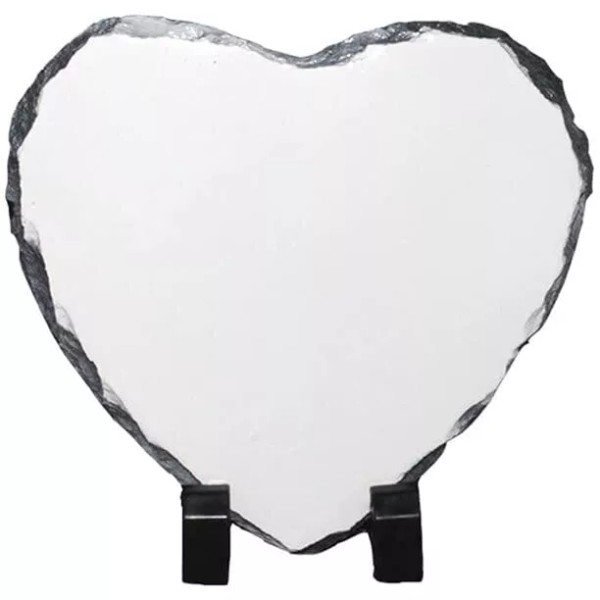Raleza Ink Heart Shaped Sublimation Blank Stone Slate, Customizable with