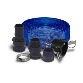 Superior Pump 99620 Lay-Flat Discharge Hose Kit, 1-1/2-Inch by 50-Foot