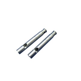 Titanium Alloy, Disaster Prevention Whistle, Set of 2, Loud 120 db, Emergency Whistle, Lightweight, 0.2 oz (5.6 g), Waterproof, Rustless, Mountain Climbing, Crime Prevention, Disaster Prevention