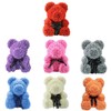 Rose Flower Bear Artificial Rose Flower Hugging Bear for Valentines