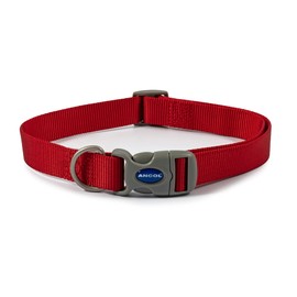 Ancol Viva Adjustable Collar Red, size 5-9/Large, fits neck 45-70 cm, Quick Fit, Lightweight, Weather Proof