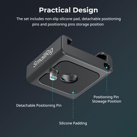SmallRig Anti-Twist Cold Shoe Mount Adapter (4pcs) with 1/4"-20 Screws, for Flash LED Light Monitor Microphone, with Anti Twist Pins, Compatible with SmallRig Cage - 5033