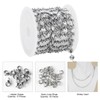 Kyutong 5 Meters Embossed Circle Chain for Jewelry Making Silver