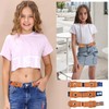 DecorDwell Kinder Stretchgürtel, 6 Stücke Verstellbare Kindergürtel, Ohne Schnalle Kindergürtel,
